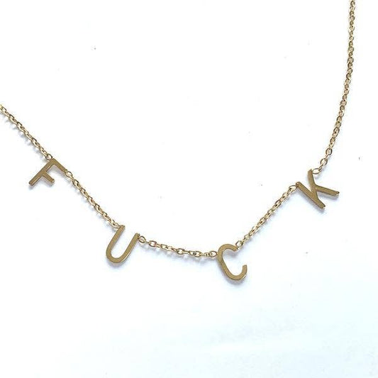 Royce and Oak Swear Word Necklace - Gold