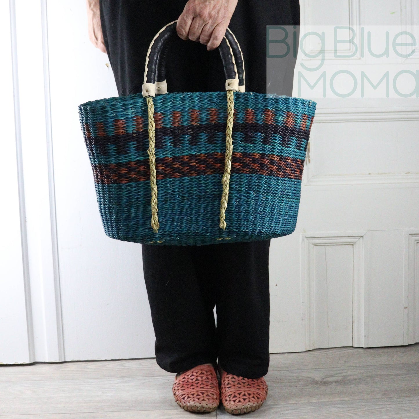 Big Blue Moma Braided Shopper