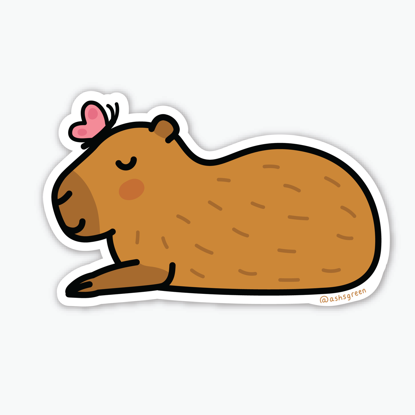 Sweet Capybara - 3" vinyl sticker