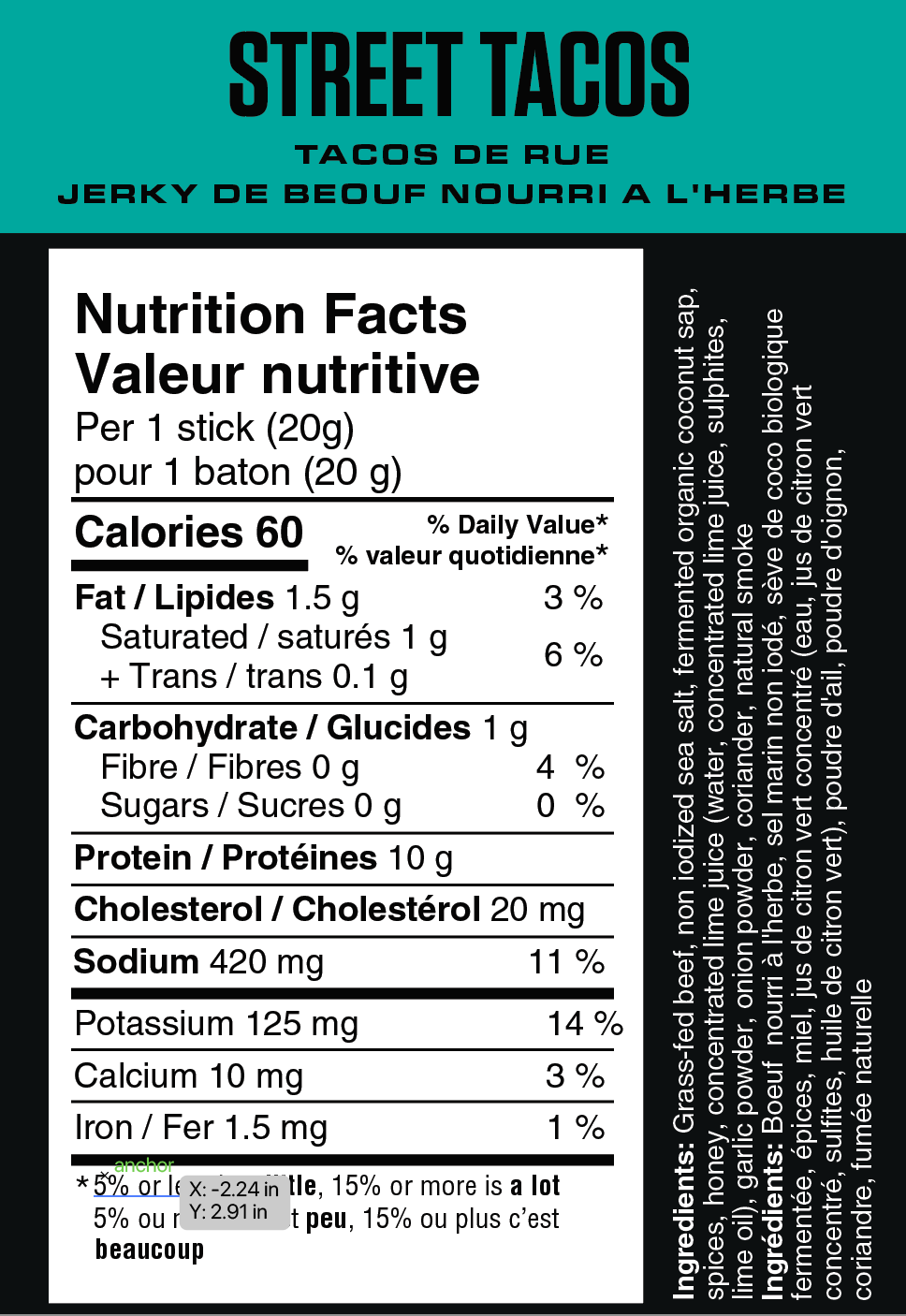 Carzan Street Taco Beef Jerky