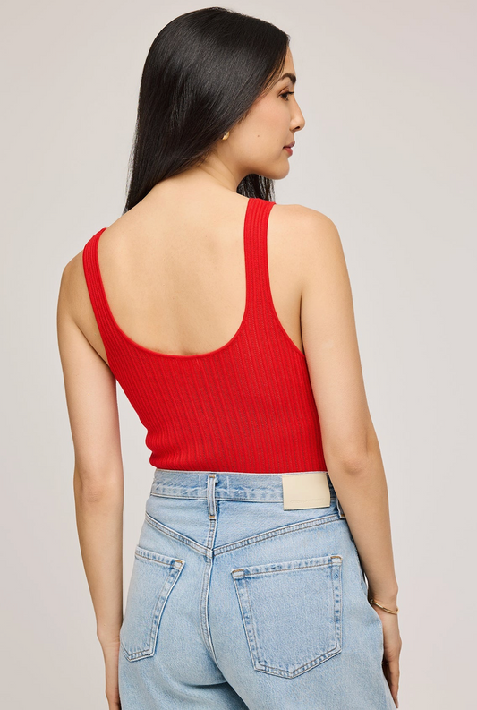 Gentle Fawn Gala Tank in Red in soft pointelle knit