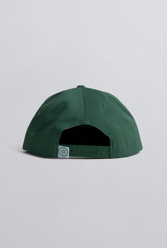 Champlain Green on Green Hat with snapback adjustability
