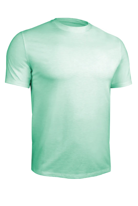 2UNDR PREMIUM CREW TEE HEATHER MINT GREEN