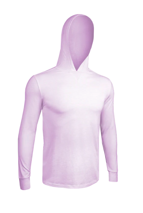 2UNDR LUXURY HOODED LONG SLEEVE HEATHERED LAVENDER