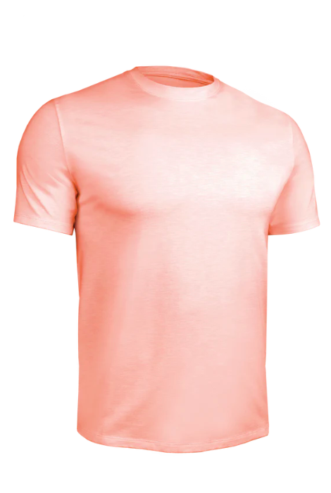 2UNDR PREMIUM CREW TEE HEATHERED SALMON