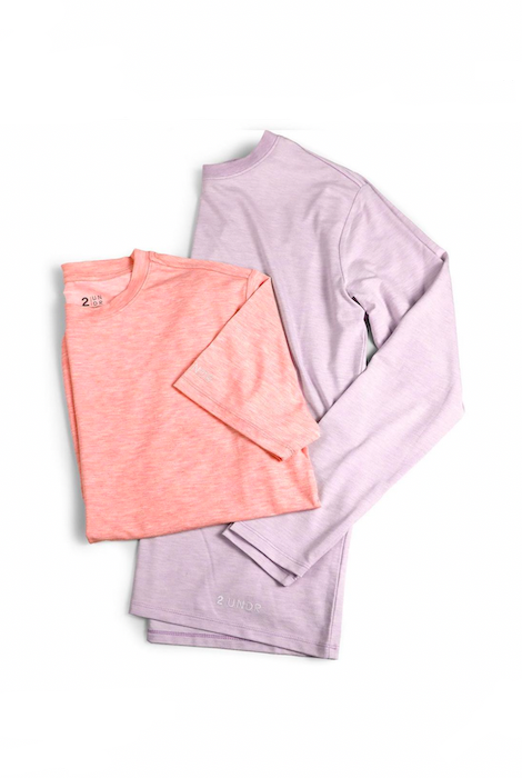 2UNDR PREMIUM CREW TEE HEATHERED SALMON