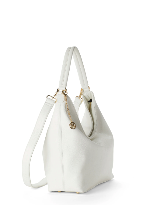 JEANE & JAX EMILY II CLASSIC HOBO WHITE