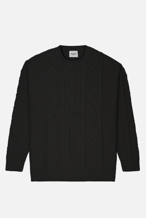 KUWALLA TEE CABLE KNIT SWEATER BLACK