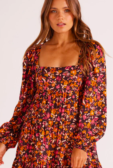 VESTIDO MINI SORRENTO FLORAL ROSA VISÓN