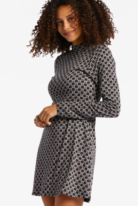 BILLABONG EVERLEIGH MOCK DRESS BLACK PEBBLE