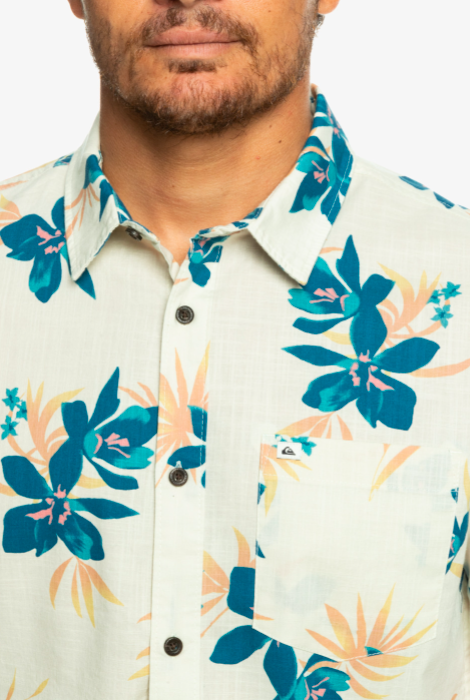 QUIKSILVER HOLIDAZED SHORT SLEEVE SHIRT BIRCH