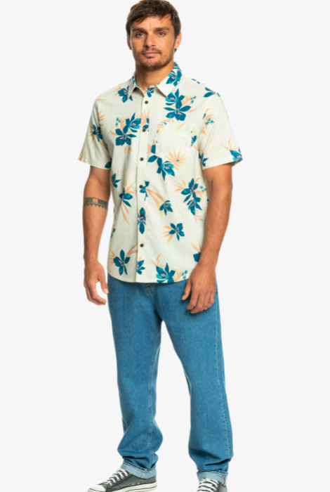 QUIKSILVER HOLIDAZED SHORT SLEEVE SHIRT BIRCH