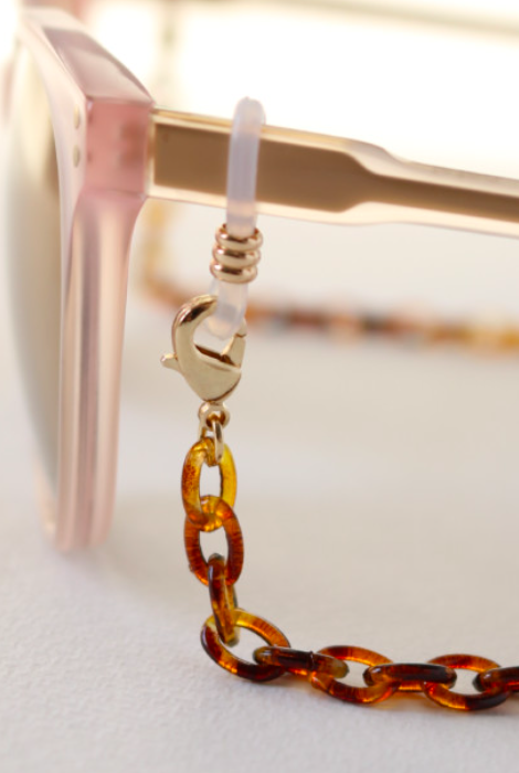 LOVER'S TEMPO MANHATTAN GLASSES CHAIN TORTOISE