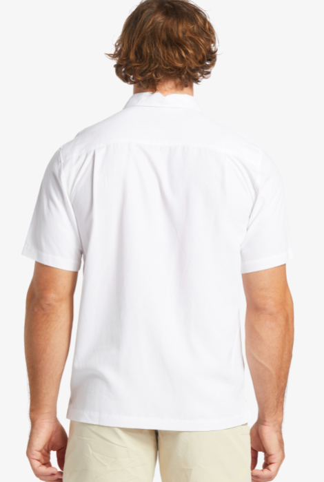 QUIKSILVER WATERMAN TAHITI PALMS SHIRT WHITE