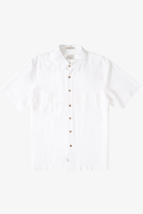 QUIKSILVER WATERMAN TAHITI PALMS SHIRT WHITE