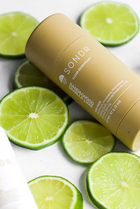 DESODORANTE SONDR CLEAN SÁNDALO VAINILLA LIMA TAMAÑO COMPLETO