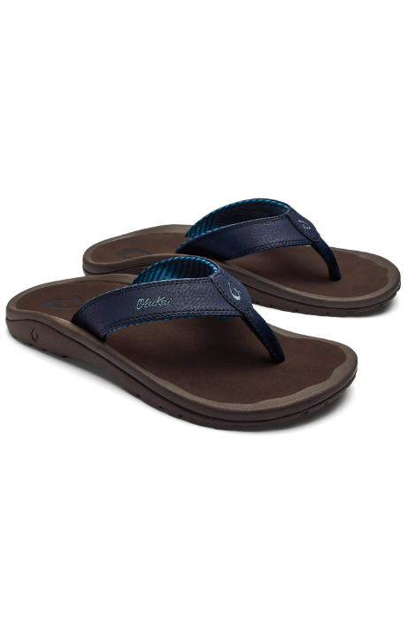 OLUKAI 'OHANA SANDALS BLUE DEPTHS/ESPRESSO