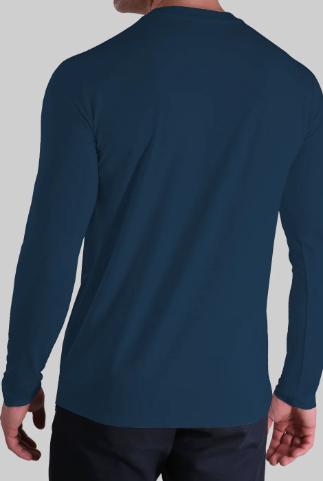 CAMISETA DE LUJO DE MANGA LARGA 2UNDR AZUL MARINO DEL PACÍFICO
