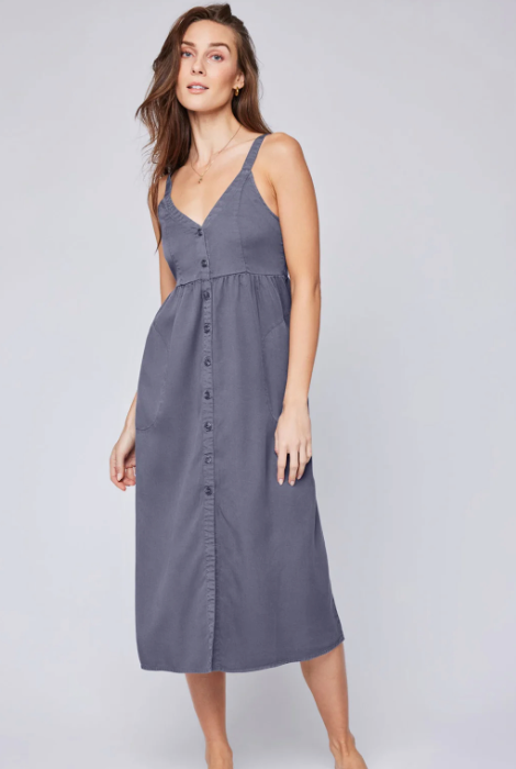 GENTLE FAWN JANE MIDI DRESS BLUE BLUE XXSMALL