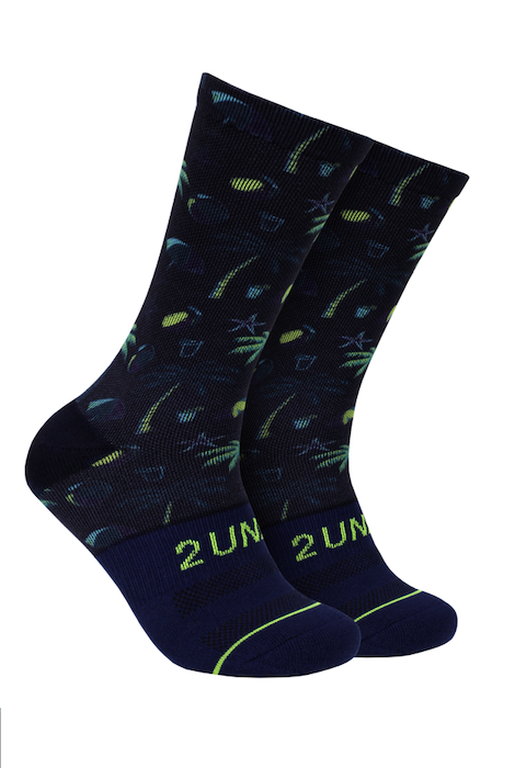2Undr Flex Print Sock Midnight Oasis One Size