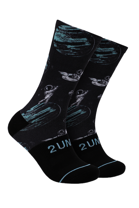 CALCETINES CON ESTAMPADO FLEXIBLE 2UNDR SPACE GOLF NEGRO TALLA ÚNICA