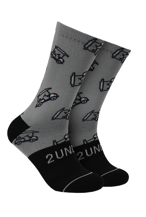2UNDR FLEX PRINT SOCK CART PATH GREY ONE SIZE