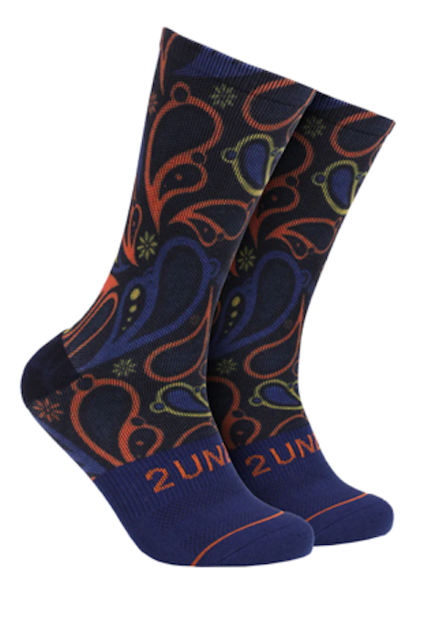 CALCETINES CON ESTAMPADO FLEXIBLE 2UNDR PAISLEY AZUL