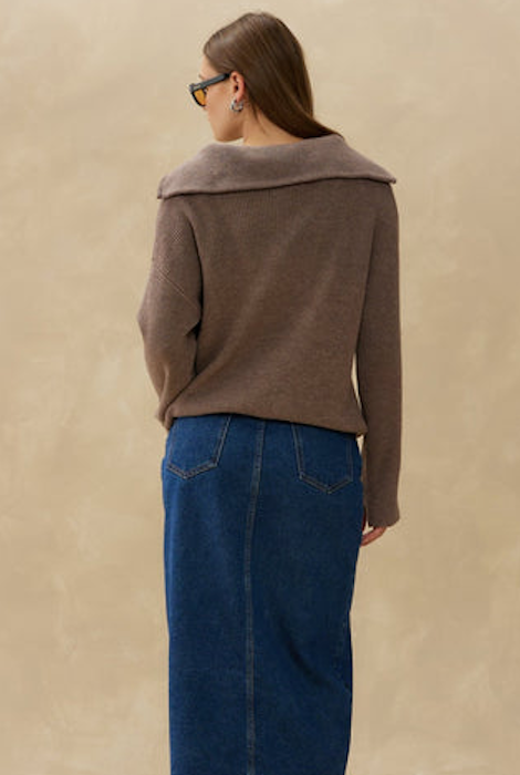 T-SHIRT KUWALLA EN MAILLE À DEMI-ZIP 3.0 - CENDRE MÉLANGE