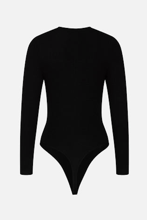 KUWALLA TEE BODY ZIPPÉ À CÔTES PÊCHE - NOIR