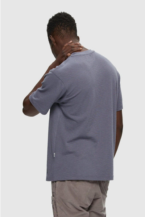 KUWALLA TEE SLUB SS HENLEY - CHARCOAL