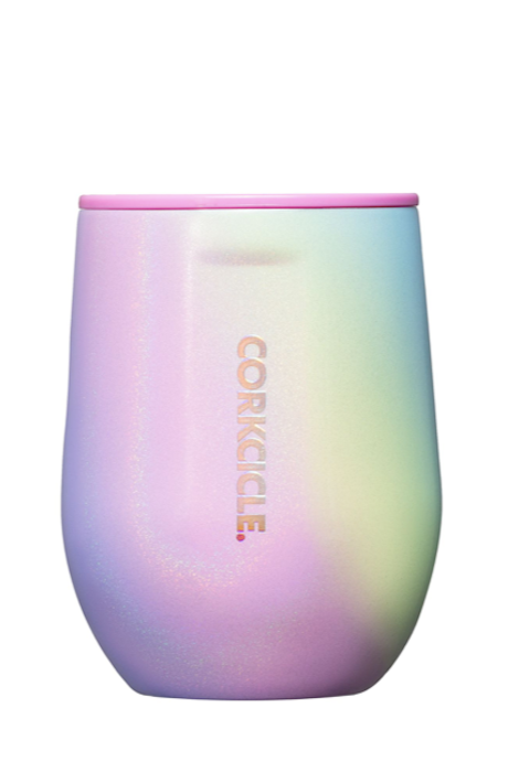 Vaso de sirena brillante sin tallo de 12 onzas CORKCICLE