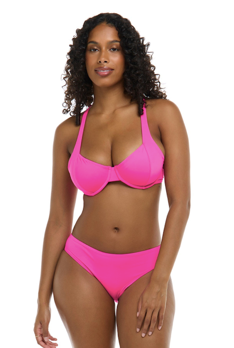 Eidon Solids Maya D - F Cup Underwire Top - Dragon Fruit