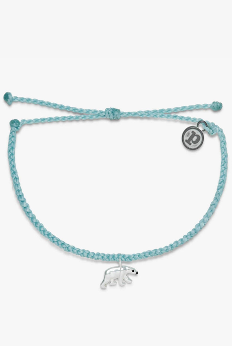 Pura Vida Polar Bear Charity Charm Bracelet Ice Blue