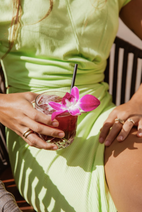 KOY RESORT LAGUNA RIB TWISTED CROP TOP - MARGARITA