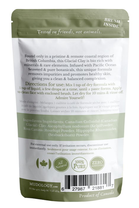 MUDOLOGY CANADIAN GLACIAL CLAY WITH BRUSH 50 G