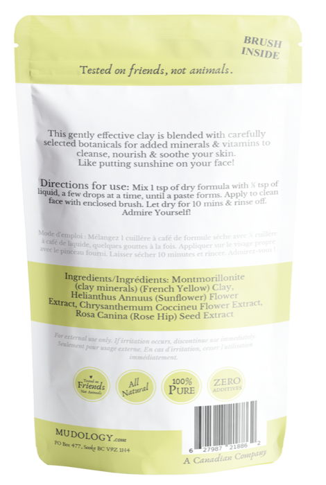 MUDOLOGY FRENCH YELLOW CLAY WITH BRUSH 50 G