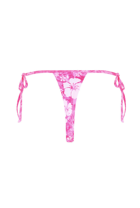 Kulani Kinis Micro Thong Tie Side Bikini Bottom - Island Blush