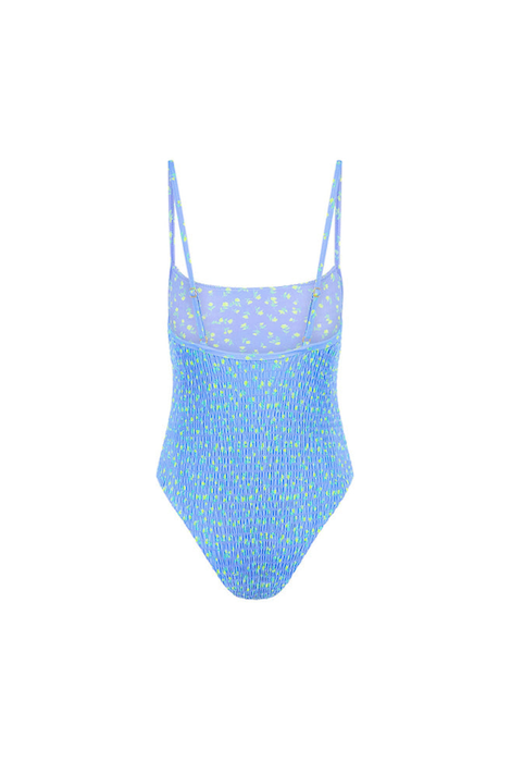 Kulani Kinis Shirred Low Back One Piece - Lemon Bloom