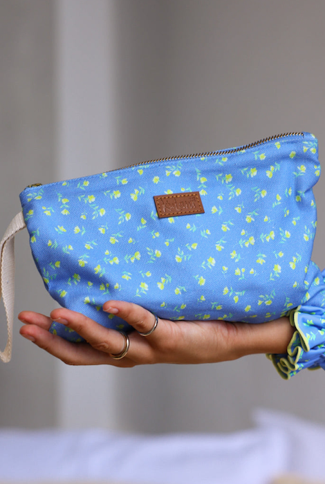 Kulani Kinis Summer Wristlet Pouch - Lemon Bloom
