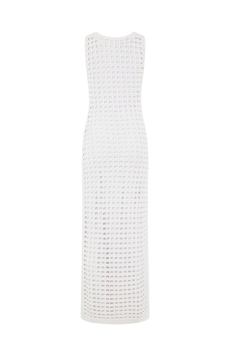 Kulani Kinis Crochet Plunge Maxi Dress - Ivory