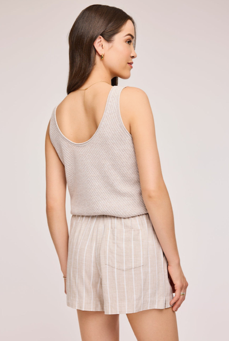 Gentle Fawn Amalfi Linen Short - Linen Stripe