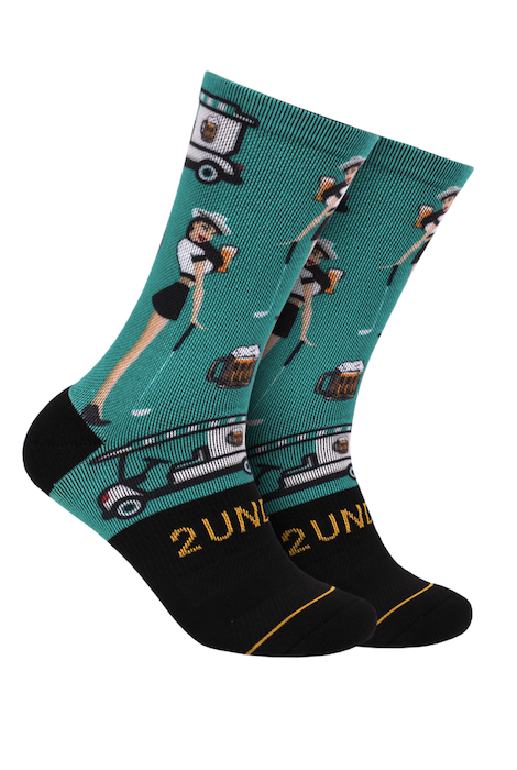 2Undr Flex Print Socks - Cart Girl One Size