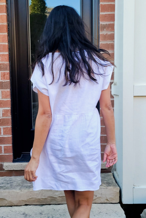 Pico Charlie Cole Lily Linen Dress - White