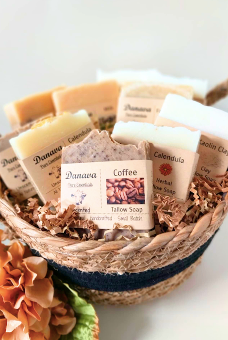 Danava Pure Essentials Herbal Hibiscus Unscented Soap Bar