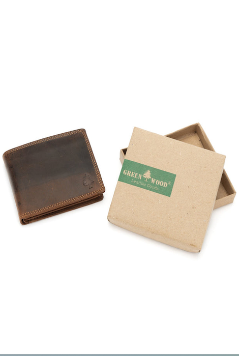 Greenwood Leather Hart Men'S Rfid Wallet - Sandal