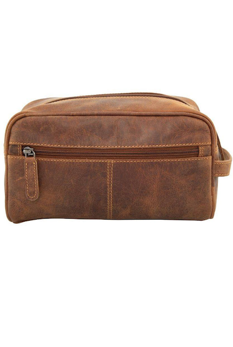 Greenwood Leather Banff Toiletry Bag - Sandal