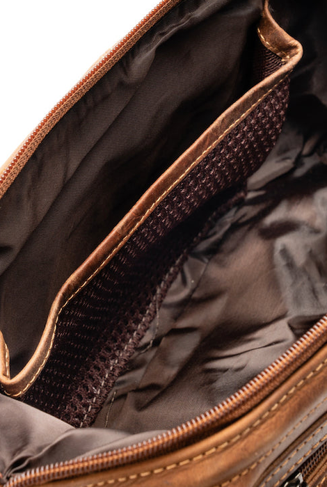 Greenwood Leather Napier Toiletry Bag - Sandal