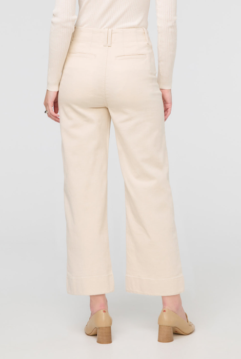 Duer Luxtwill High Rise Trouser - Ecru