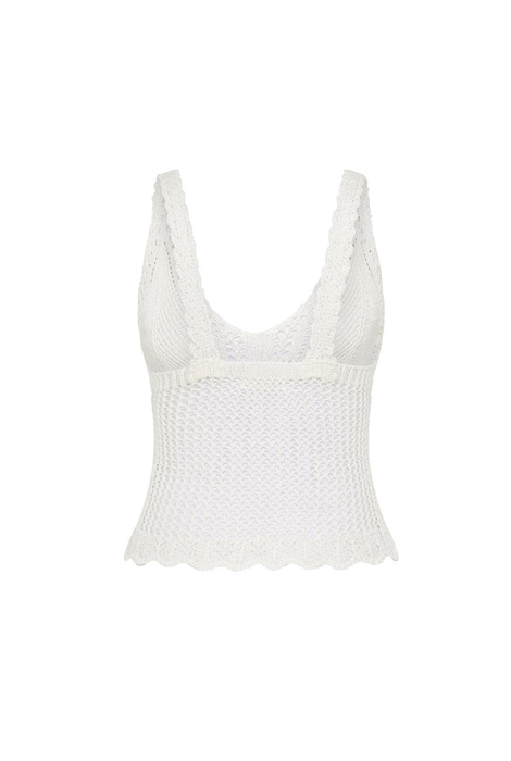 Kulani Kinis Crochet Knit Cami - Ivory