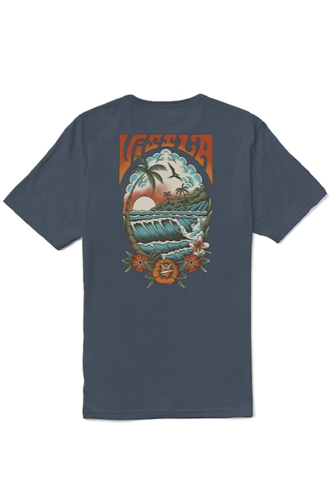 Vissla Inked Organic Tee - Dark Denim